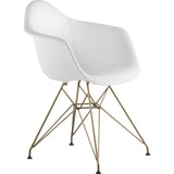 NyeKoncept Mid Century Eiffel Arm Chair | Milano White/Brass 332010EM2