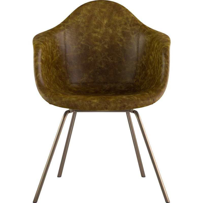 NyeKoncept Mid Century Classroom Arm Chair | Palermo Olive/Brass 332012CL2