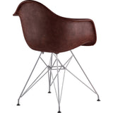 NyeKoncept Mid Century Eiffel  Arm Chair | Aged Cognac/Nickel 332014EM1