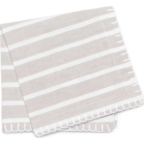 Zestt Eva Set of 4 Organic Cotton Cocktail Napkin | Fog- 36406