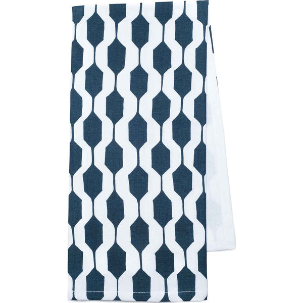 Zestt Logan Set of Two Organic Cotton Tea Towels | Deep Sea