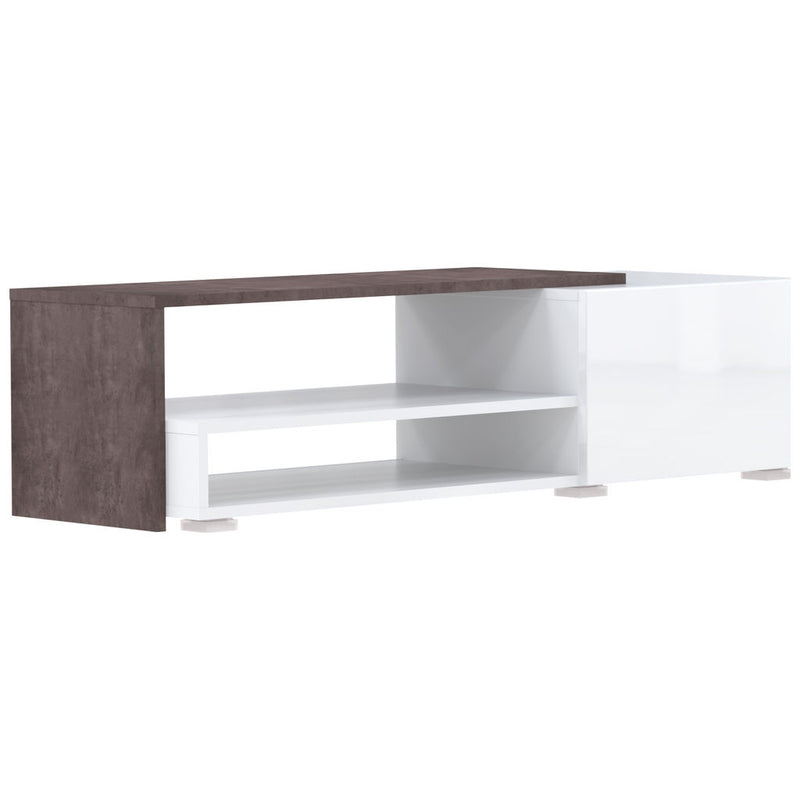 Symbiosis Briks 120 TV Stand | White / Concrete