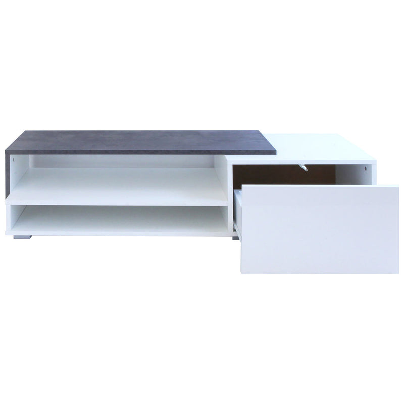 Symbiosis Briks 120 TV Stand | White / Concrete