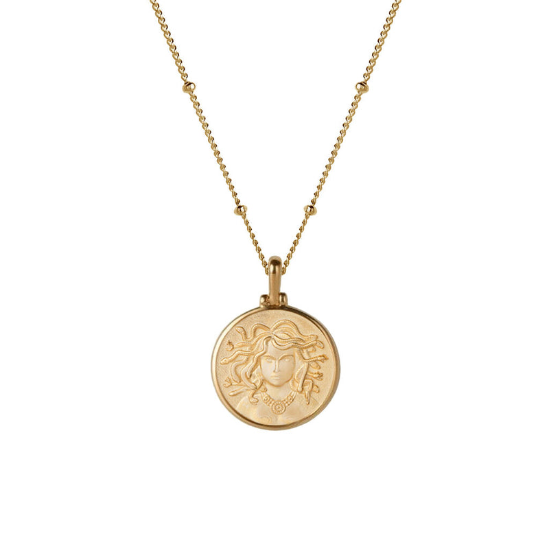 Awe Inspired Mini Medusa Necklace | Standard Saturn Chain