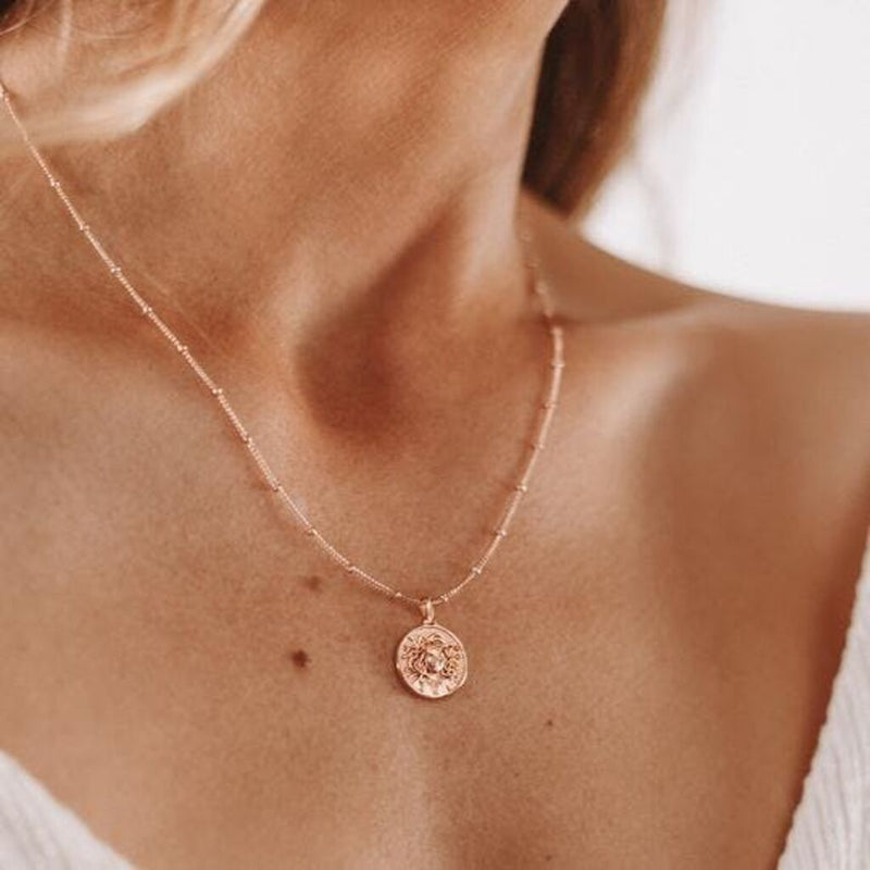 Awe Inspired Mini Medusa Necklace | Standard Saturn Chain