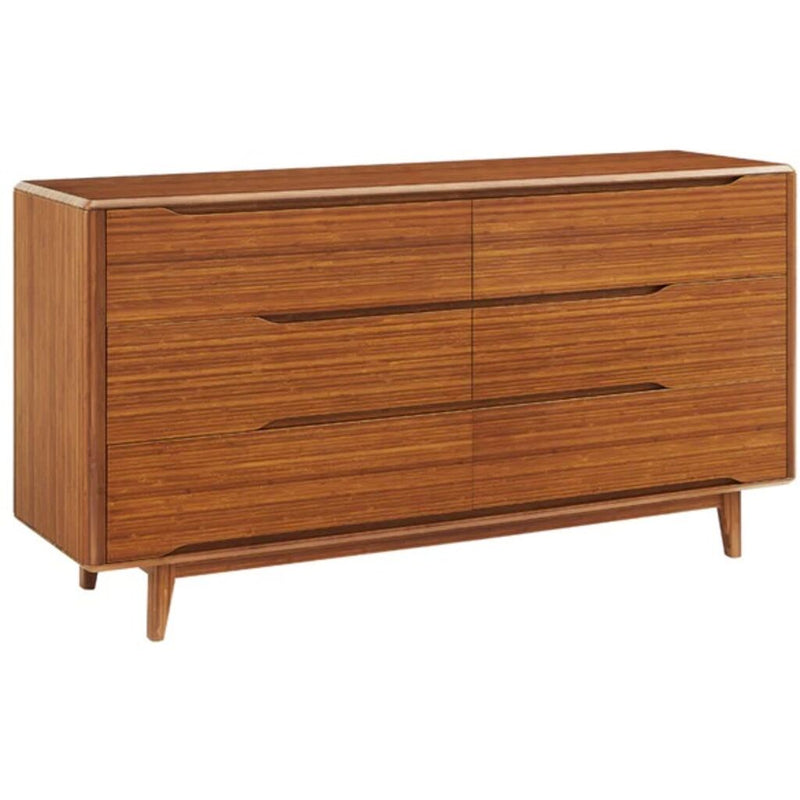 Greenington Currant Six Drawer Dresser | Amber