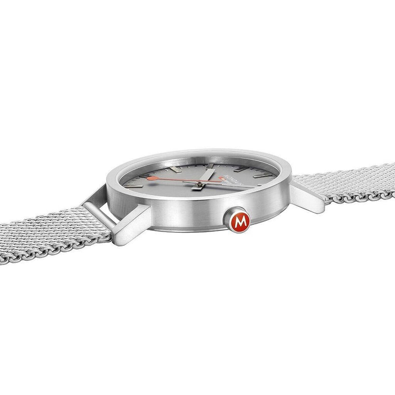 Mondaine Classic 40mm Watch Stainless Steel Brushed