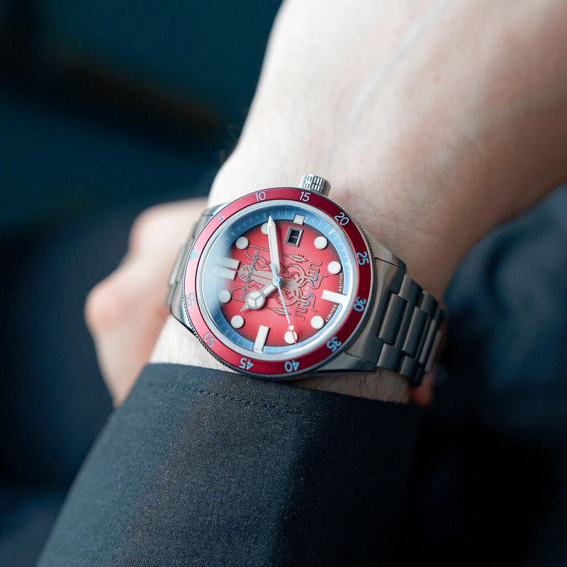 Spinnaker Watch Cahill 300 Automatic MCS Limited Edition | Calamer Red