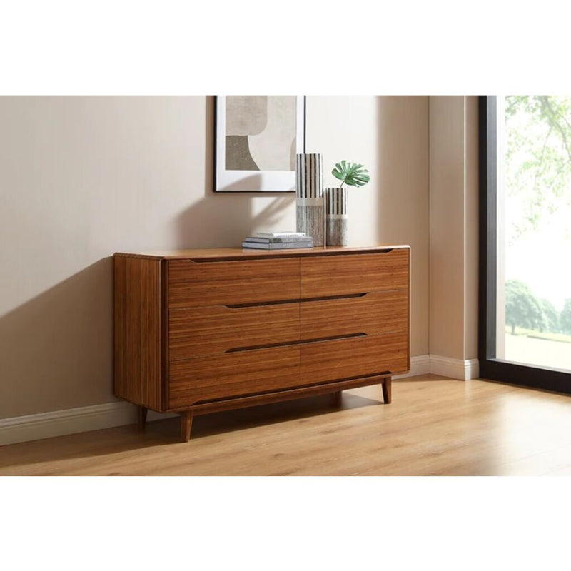 Greenington Currant Six Drawer Dresser | Amber