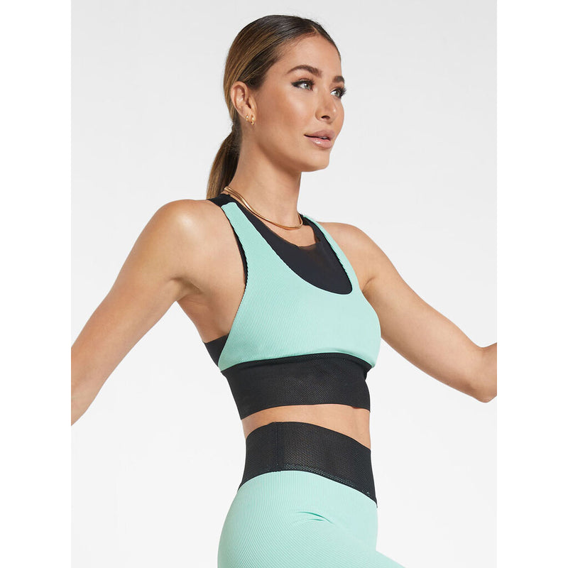 Koral Utopia Rib Sports Bra | Neptune Green