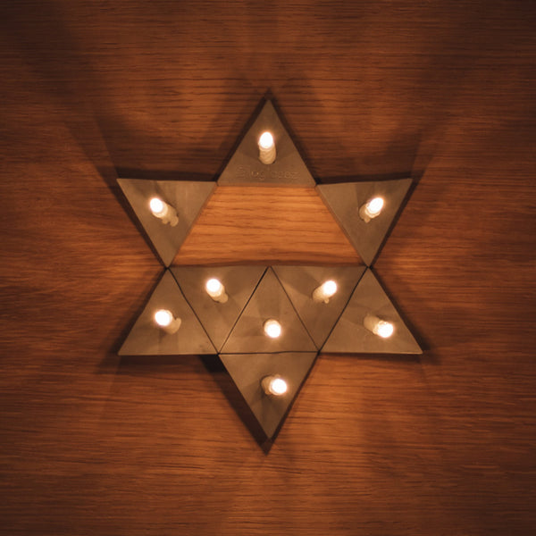 Logifaces Concrete Menorah Puzzle | Dark Grey