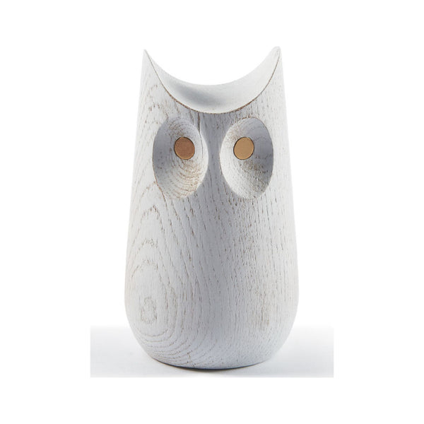 Atipico Savis Medium Wooden Owl | Snow 5417