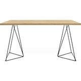 TemaHome Flow Desk | Oak / Black Lacquered Steel 190040-FLOW