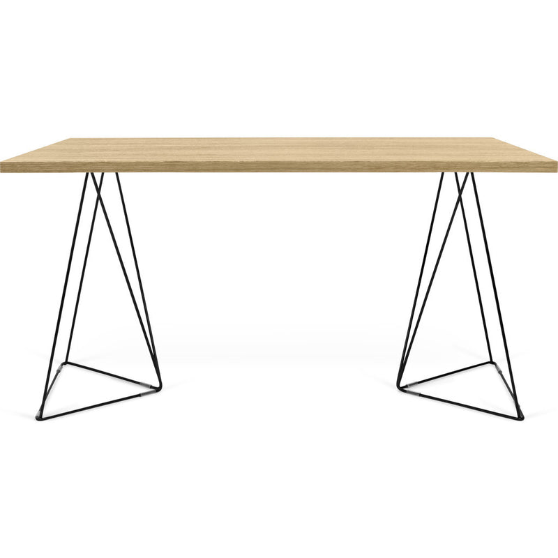 TemaHome Flow Desk | Oak / Black Lacquered Steel 190040-FLOW