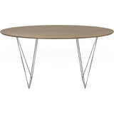 TemaHome Row 150 Round Trestle Dining Table | Walnut / Chrome 9500.053542