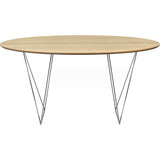 TemaHome Row 150 Round Trestle Dining Table | Oak / Chrome 9500.053573