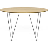 TemaHome Row 120 Round Trestle Dining Table | Oak / Chrome 9500.053634