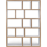 TemaHome Berlin 5 Levels Bookcase 150 Cm | Pure White / Plywood 118999-BERLIN5150