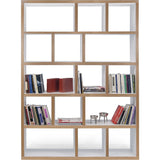 TemaHome Berlin 5 Levels Bookcase 150 Cm | Pure White / Plywood 118999-BERLIN5150