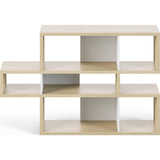 TemaHome London Composition Bookcase 2010-001 | Oak Frame, Pure White Backs 098020-LONDON1