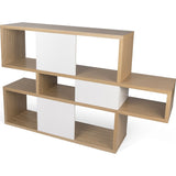 TemaHome London Composition Bookcase 2010-001 | Oak Frame, Pure White Backs 098020-LONDON1