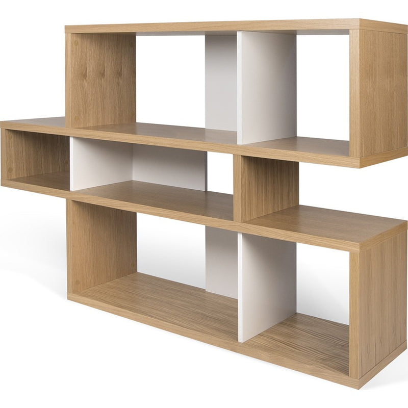 TemaHome London Composition Bookcase 2010-001 | Oak Frame, Pure White Backs 098020-LONDON1