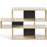 TemaHome London Composition Bookcase 2010-001 | Oak Frame, Pure Black Backs 098020-LONDON1