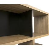 TemaHome London Composition Bookcase 2010-001 | Oak Frame, Pure Black Backs 098020-LONDON1