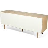 TemaHome Dann Sideboard | Oak Frame, Pure White/Matte Grey Doors, Oak Feet 163011-DANN