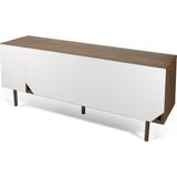 TemaHome Dann Sideboard | Walnut Frame, Pure White Doors, Walnut Feet 163011-DANN