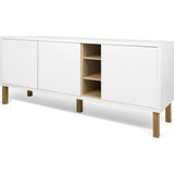 Temahome Niche Sideboard w/ Oak Legs | Pure White/Oak