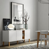 Temahome Niche Sideboard w/ Oak Legs | Pure White/Oak