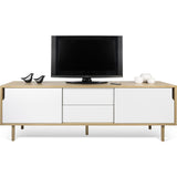 TemaHome Dann Sideboard 201 w/ Wood Legs | Oak / Pure White 163082-DANN195