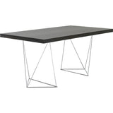 TemaHome Multi 160 Trestle Dining Table | Wenge / Chrome 9500.61107