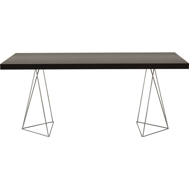 TemaHome Multi 160 Trestle Dining Table | Wenge / Chrome 9500.61107