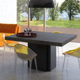 TemaHome Dusk 130 Dining Table | Concrete Look / Pure Black 9500.613234