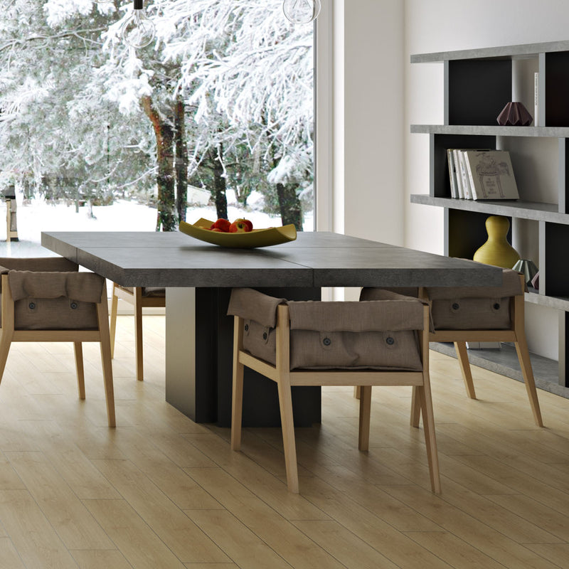 TemaHome Dusk 130 Dining Table | Concrete Look / Pure Black 9500.613234