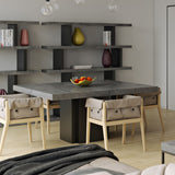 TemaHome Dusk 130 Dining Table | Concrete Look / Pure Black 9500.613234