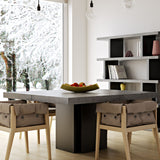 TemaHome Dusk 150 Dining Table | Concrete Look / Pure Black 9500.613265