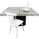 TemaHome Dusk 150 Dining Table | Concrete Look / Pure Black 9500.613265