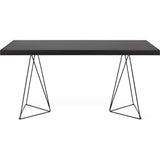 TemaHome Multi 180 Trestle Dining Table | Wenge / Black Lacquered Steel 9500.613838