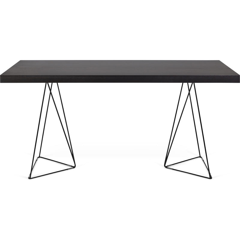 TemaHome Multi 180 Trestle Dining Table | Wenge / Black Lacquered Steel 9500.613838