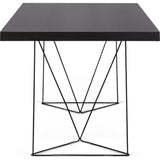 TemaHome Multi 180 Trestle Dining Table | Wenge / Black Lacquered Steel 9500.613838