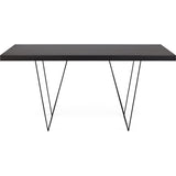 TemaHome Multi 180 Trestle Dining Table | Wenge / Black Lacquered Steel 9500.613838