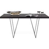 TemaHome Multi 180 Trestle Dining Table | Wenge / Black Lacquered Steel 9500.613838