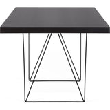 TemaHome Multi 180 Trestle Dining Table | Wenge / Black Lacquered Steel 9500.613838