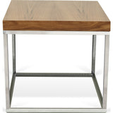 TemaHome Prairie 20X20 End Table | Walnut Top / Chrome Legs 059042-PRAIRIE20