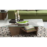 TemaHome Oliva Coffee Table | Walnut / Glass Top 9500.624469