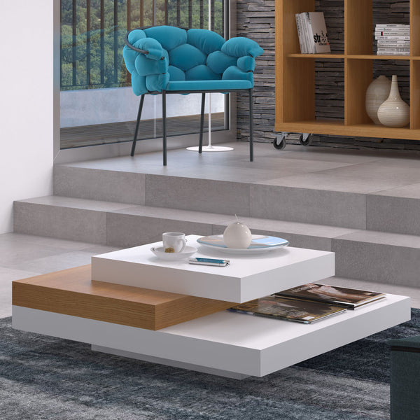 TemaHome Slate Coffee Table | Pure White / Oak 9700.625237