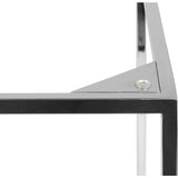 TemaHome Gleam 20x20 Marble Side Table | Black Marble / Chrome 187042-GLEAM20MAR